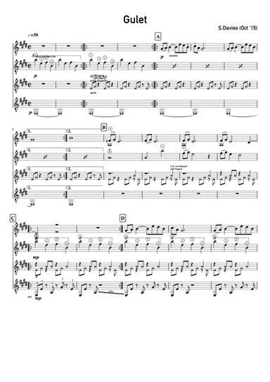 Gulet (for guitar ensemble)