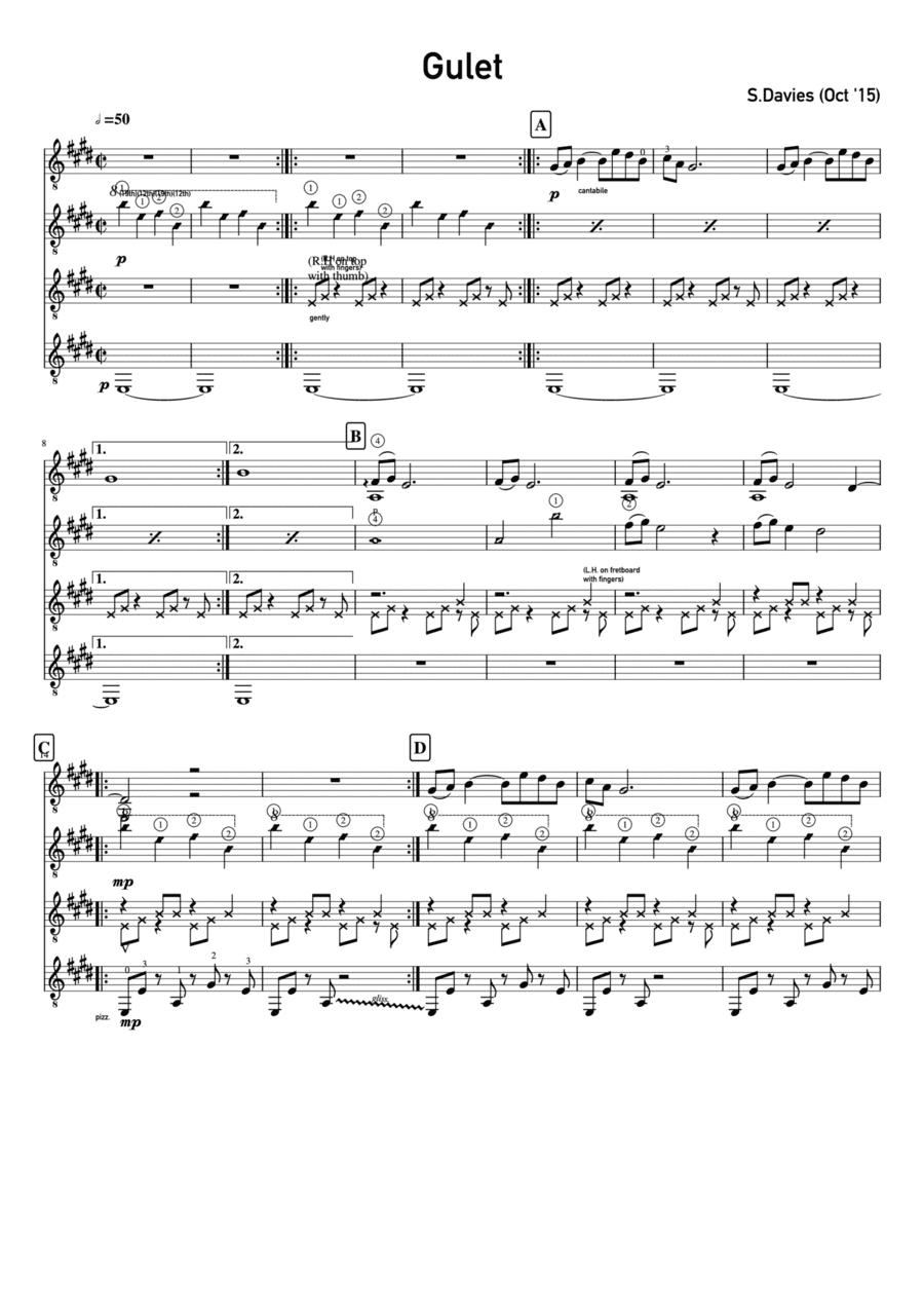 Gulet (for guitar ensemble)