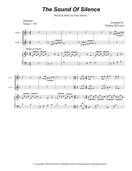 The Sound Of Silence (arr. Stephen DeCesare)
