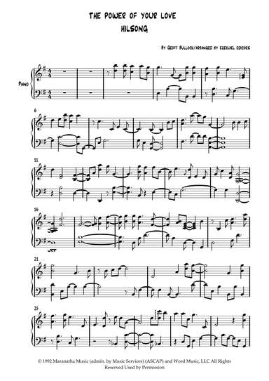 The Power Of Your Love (arr. ezequiel zeferino edição)