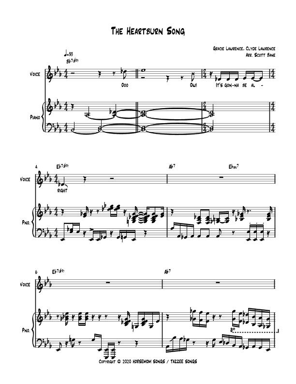 Heartburn Song (arr. Scott Bane)
