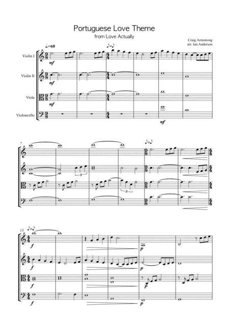 Portuguese Love Theme (arr. Ian Anderson)