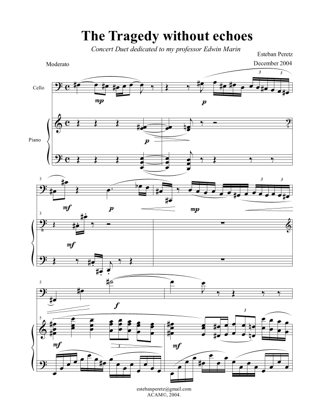 The Tragedy without echoes