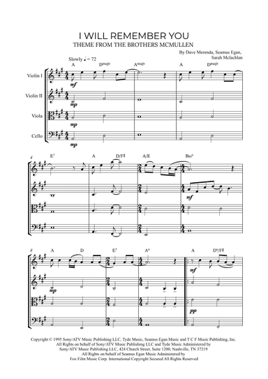 I Will Remember You (arr. Alex Nunes Rodrigues)