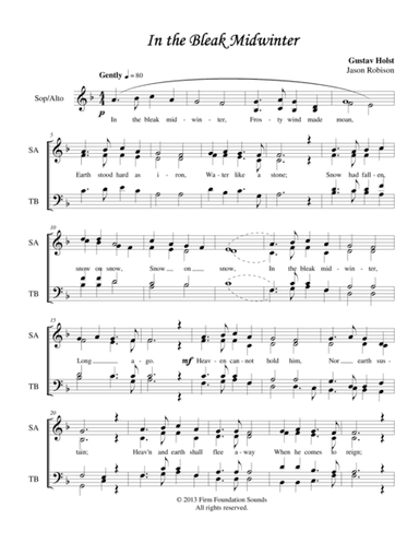 In the Bleak Midwinter SATB (arr. Jason M. Robison)