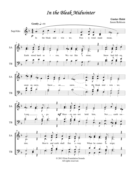In the Bleak Midwinter SATB (arr. Jason M. Robison)