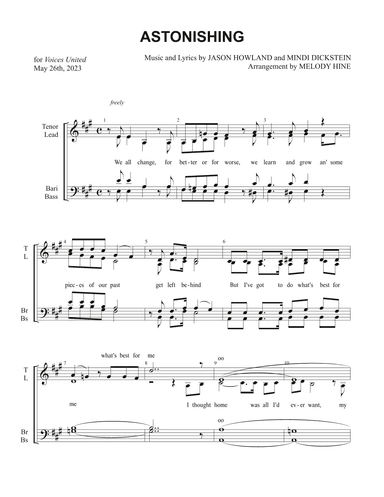 Astonishing (arr. Melody Hine)