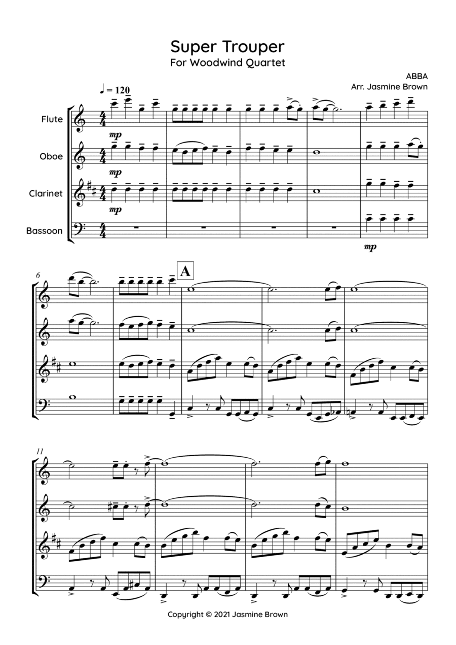 Super Trouper (arr. Jasmine Brown)