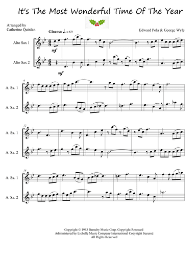 The Most Wonderful Time Of The Year (arr. Catherine Quinlan)