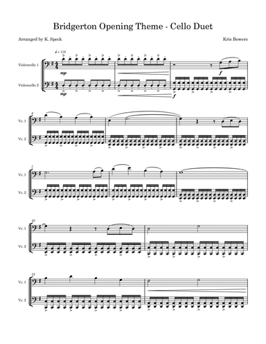 Bridgerton Theme (arr. K. Speck)