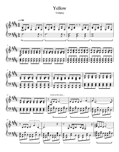 Yellow (arr. Eduardo Sabino)