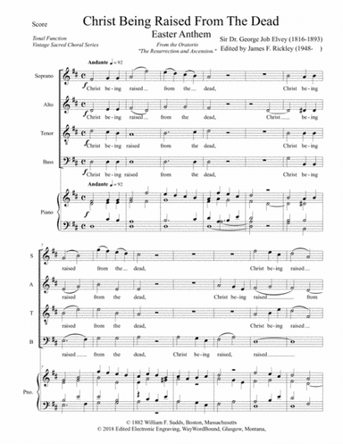 Christ Being Raised From The Dead - Easter Anthem (arr. James F. Rickley)