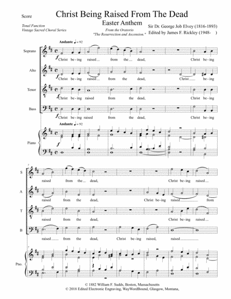 Christ Being Raised From The Dead - Easter Anthem (arr. James F. Rickley)