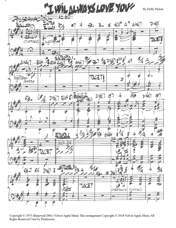 I Will Always Love You (arr. juan carlos esteve /Gran Coda)