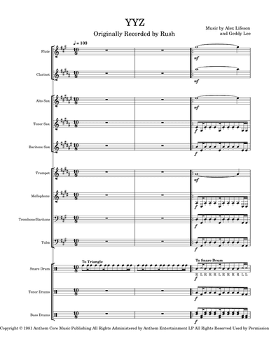 Yyz (arr. Drew Gregory)