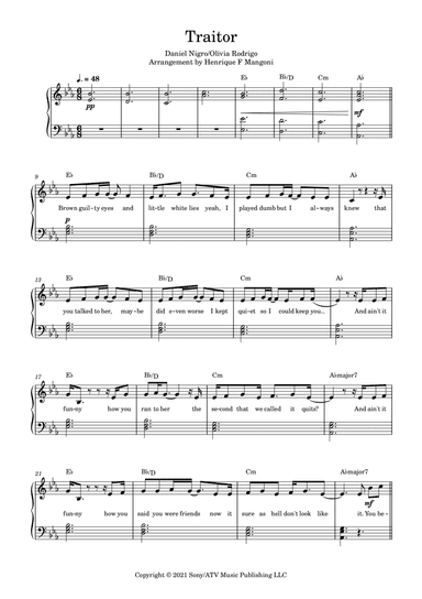Traitor (arr. Henrique F Mangoni)