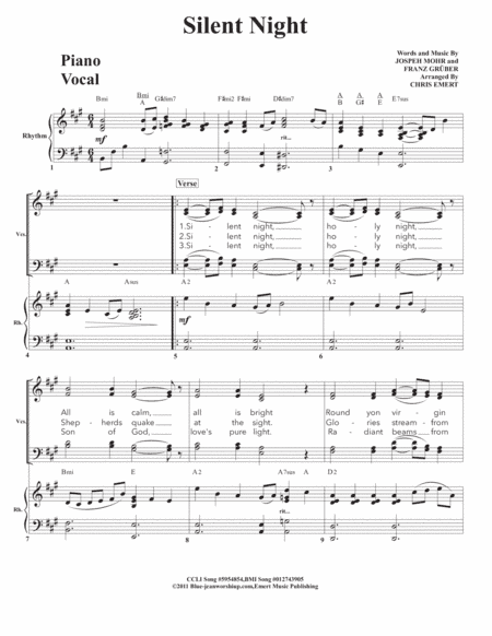Silent Night(2018)-Singers, Rhythm Section (arr. Chris Emert)