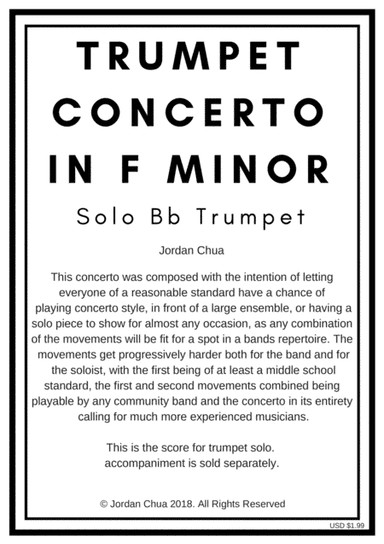 Trumpet Concerto in F minor, Solo Score