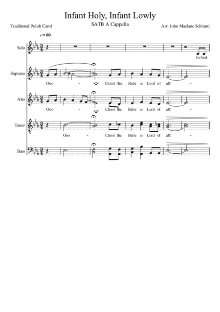 Infant Holy, Infant Lowly (arr. John Maclane Schirard)