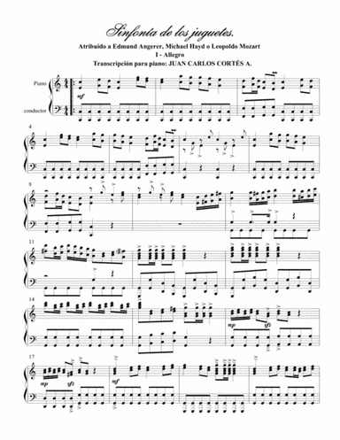 Sinfonía de los juguetes (Toy Symphony) I Movimiento (arr. Juan Carlos Cortés Aguirre)