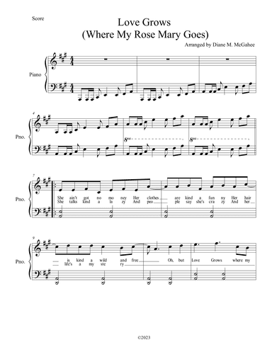 Love Grows (where My Rosemary Goes) (arr. Arranged by Diane M. McGahee)
