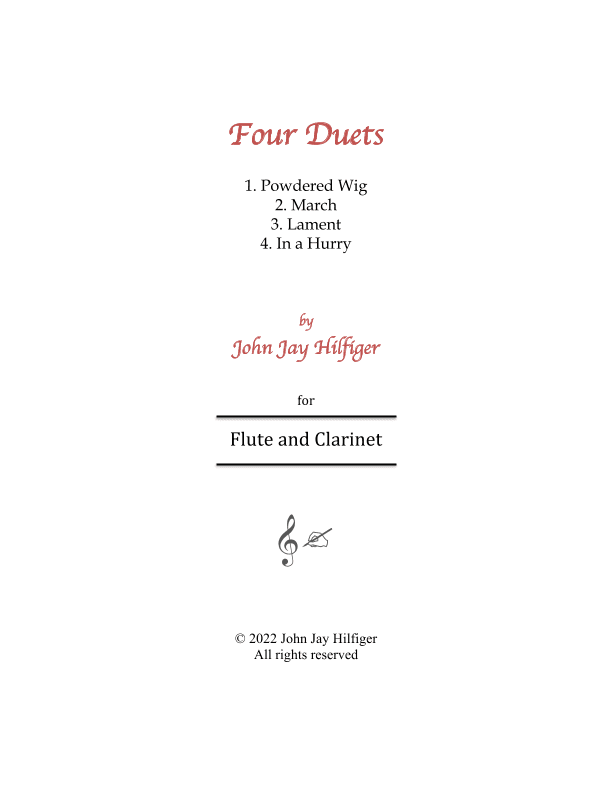 Four Duets for Flute and Clarinet