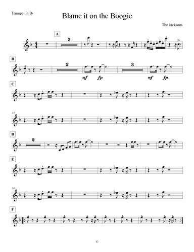 Blame It On The Boogie (arr. Ian Harrah)