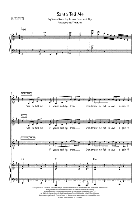 Santa Tell Me (arr. Tim King)