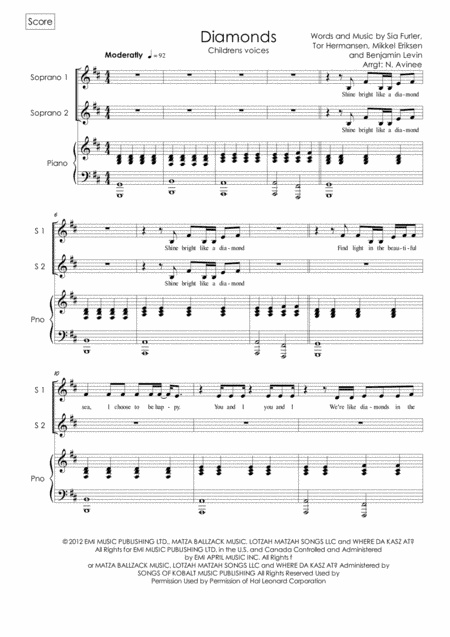 Diamonds (arr. Nicolas AVINEE)