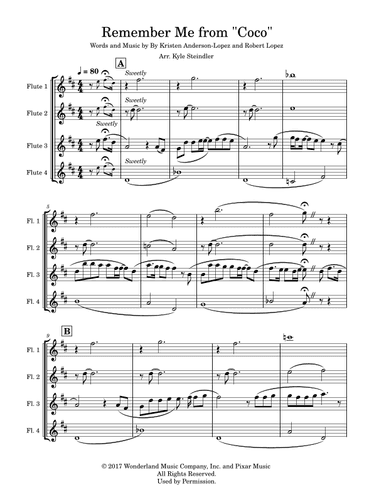 Remember Me (lullaby) (arr. Kyle Steindler)