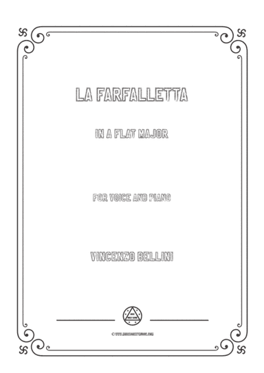 Bellini-La farfalletta in A flat Major,for voice and piano (arr. MSM)