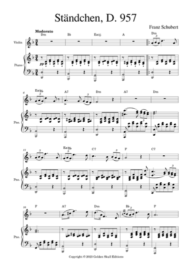 Ständchen (arr. Golden Skull Editions)