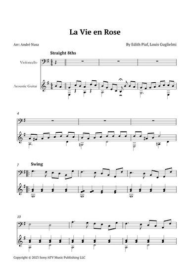 La Vie En Rose (arr. André Nusa)