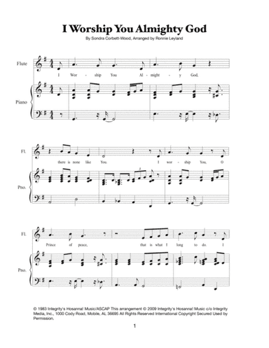 I Worship You, Almighty God (arr. Ronnie Leyland)
