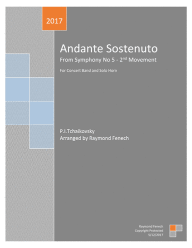 Andante Sostenuto - From Symphony No 5 2nd Movement (Concert Band and Solo Horn) (arr. Raymond Fenech)