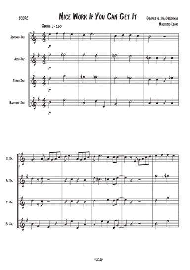 Nice Work If You Can Get It from A DAMSEL IN DISTRESS (arr. Maurizio Leoni)