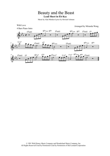 Beauty And The Beast (arr. Miranda Wong)
