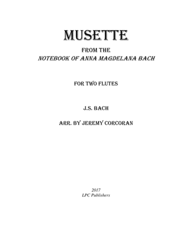 Musette for Two Flutes (arr. Jeremy Corcoran)