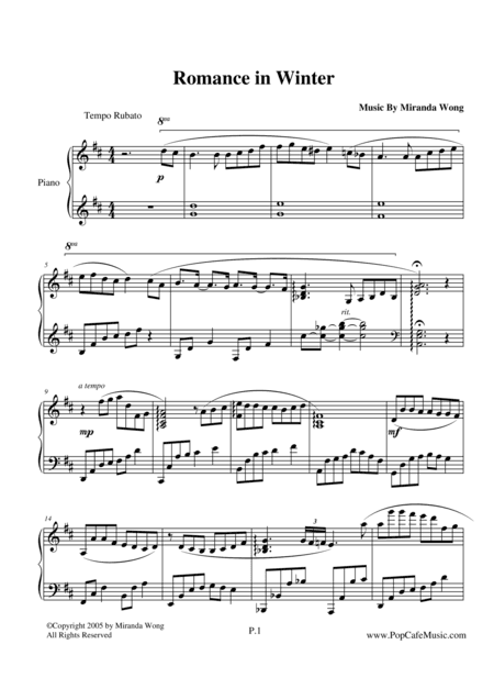 Romance in Winter - Wedding Piano Music by Miranda Wong