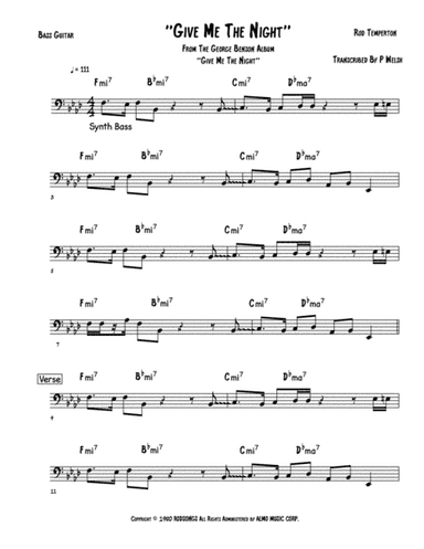 Give Me The Night (arr. Accubass)