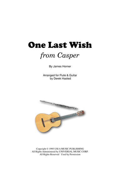 One Last Wish (arr. Derek Hasted)