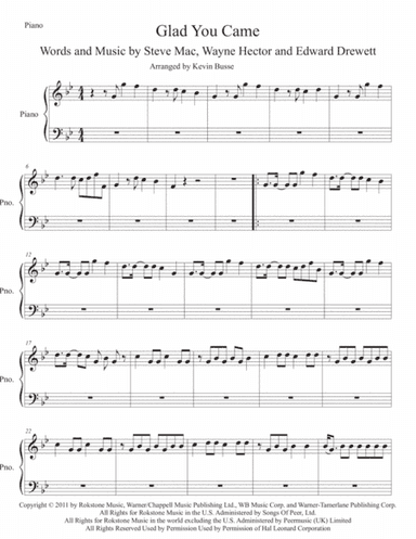 Glad You Came (arr. Kevin Busse)
