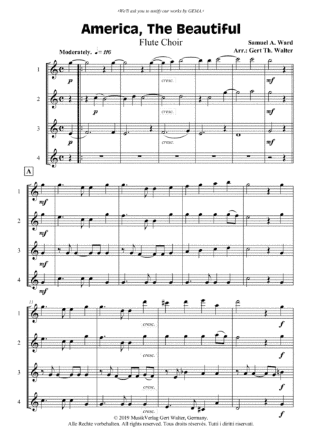America, The Beautiful (arr. Gert Th. Walter)