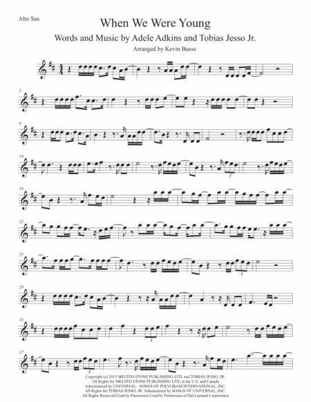 When We Were Young (arr. Kevin Busse)