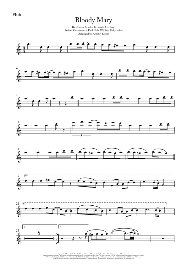 Bloody Mary (arr. Amauri Lopes)
