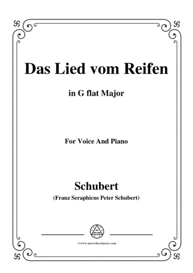 Schubert-Das Lied vom Reifen(Song of the Frost),D.532,in G flat Major,for Voice&Piano (arr. MSM)