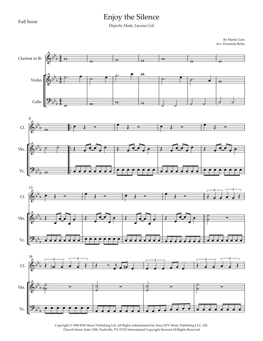 Enjoy The Silence (arr. Fernando Britto)