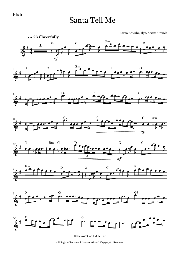 Santa Tell Me (arr. Music Ad Lib)