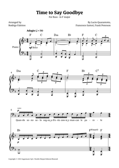 Time To Say Goodbye (arr. Rodrigo Faleiros)