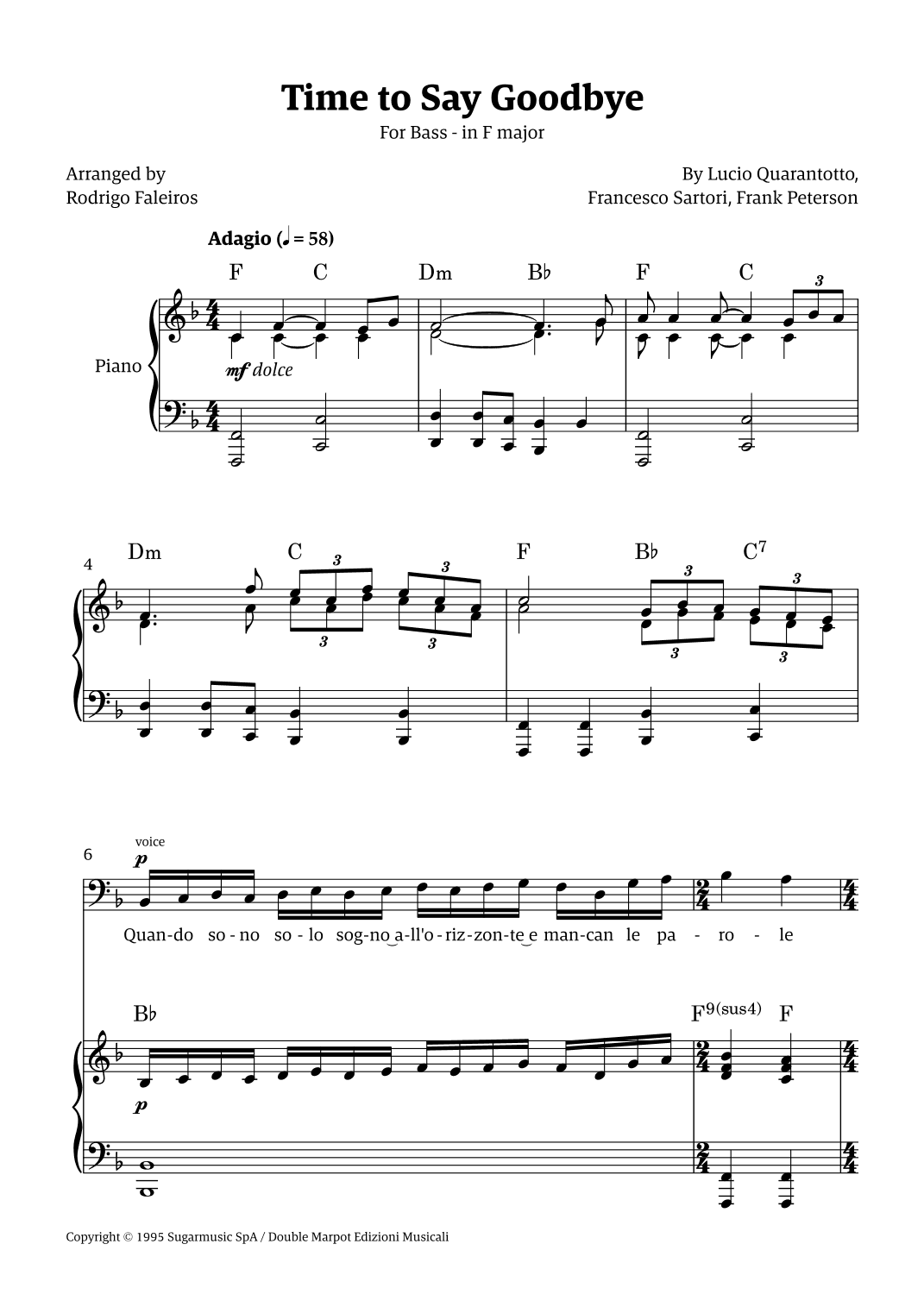 Time To Say Goodbye (arr. Rodrigo Faleiros)